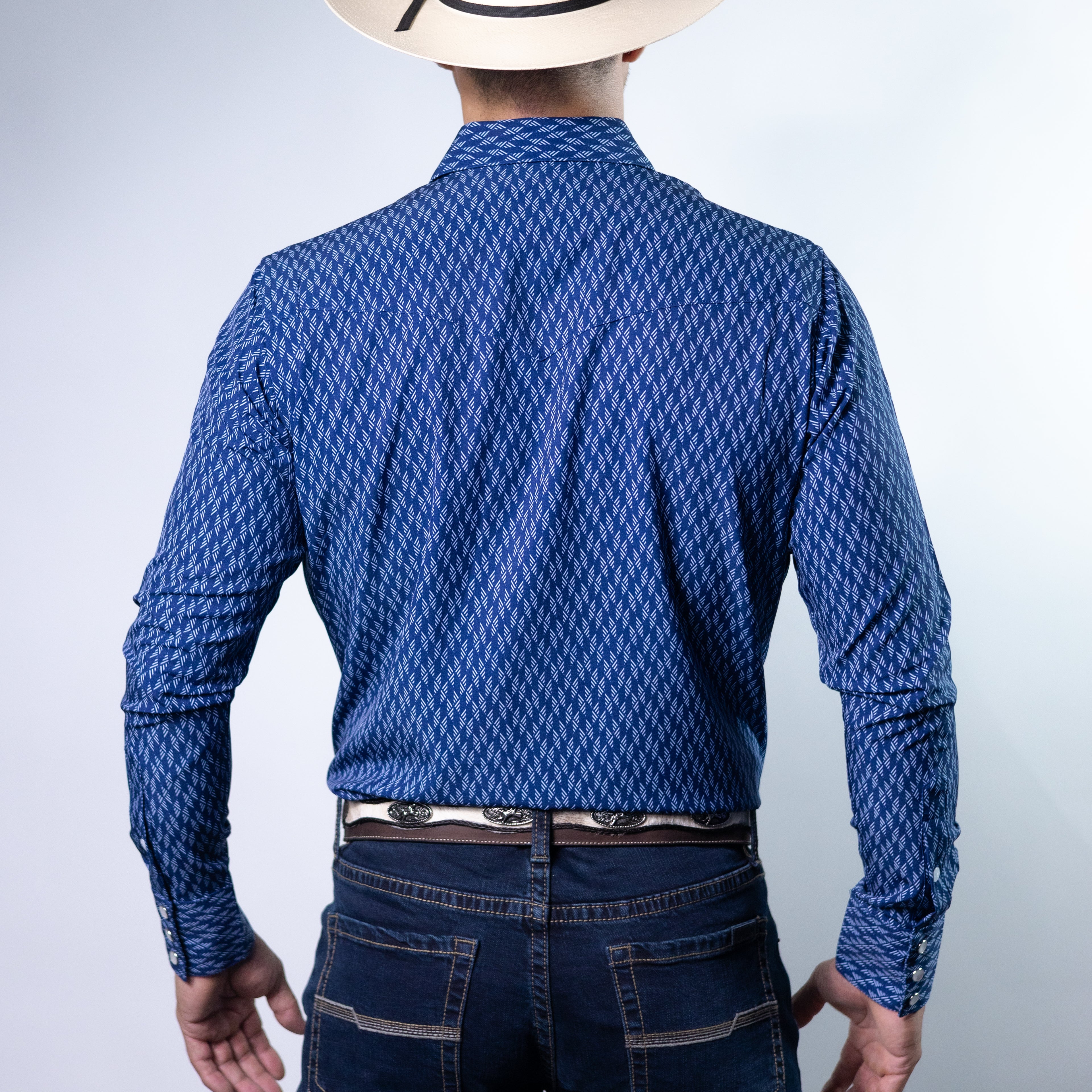 CAMISA MONTERO EST AZUL/BLANCO