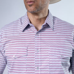 CAMISA MONTERO EST BCO/ROJO/GR