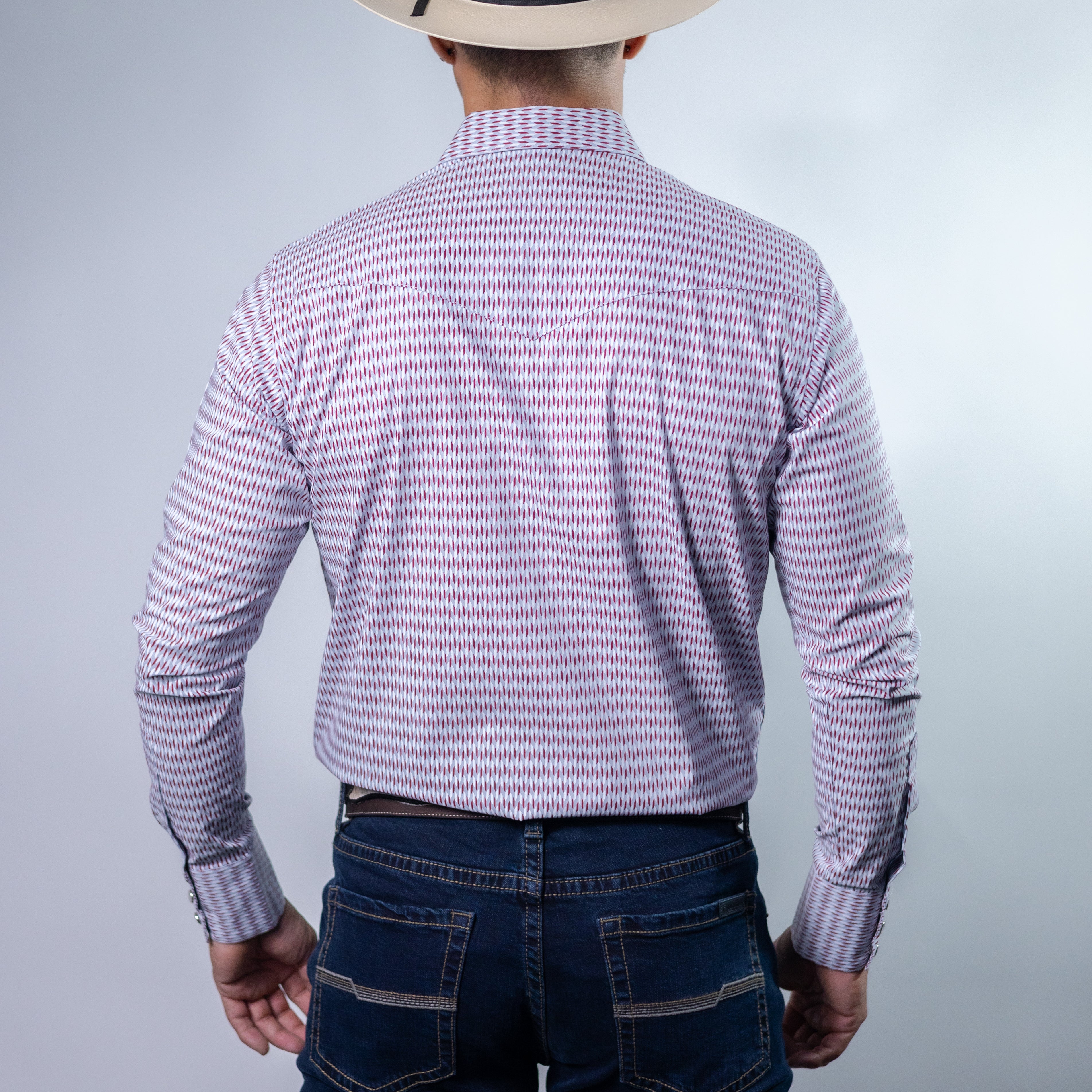 CAMISA MONTERO EST BCO/ROJO/GR