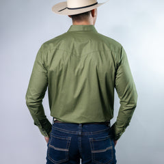 CAMISA MONTERO EST OLIVO PUNTOS