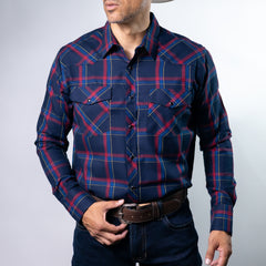 CAMISA MONTERO CUA MARINO/ROJO
