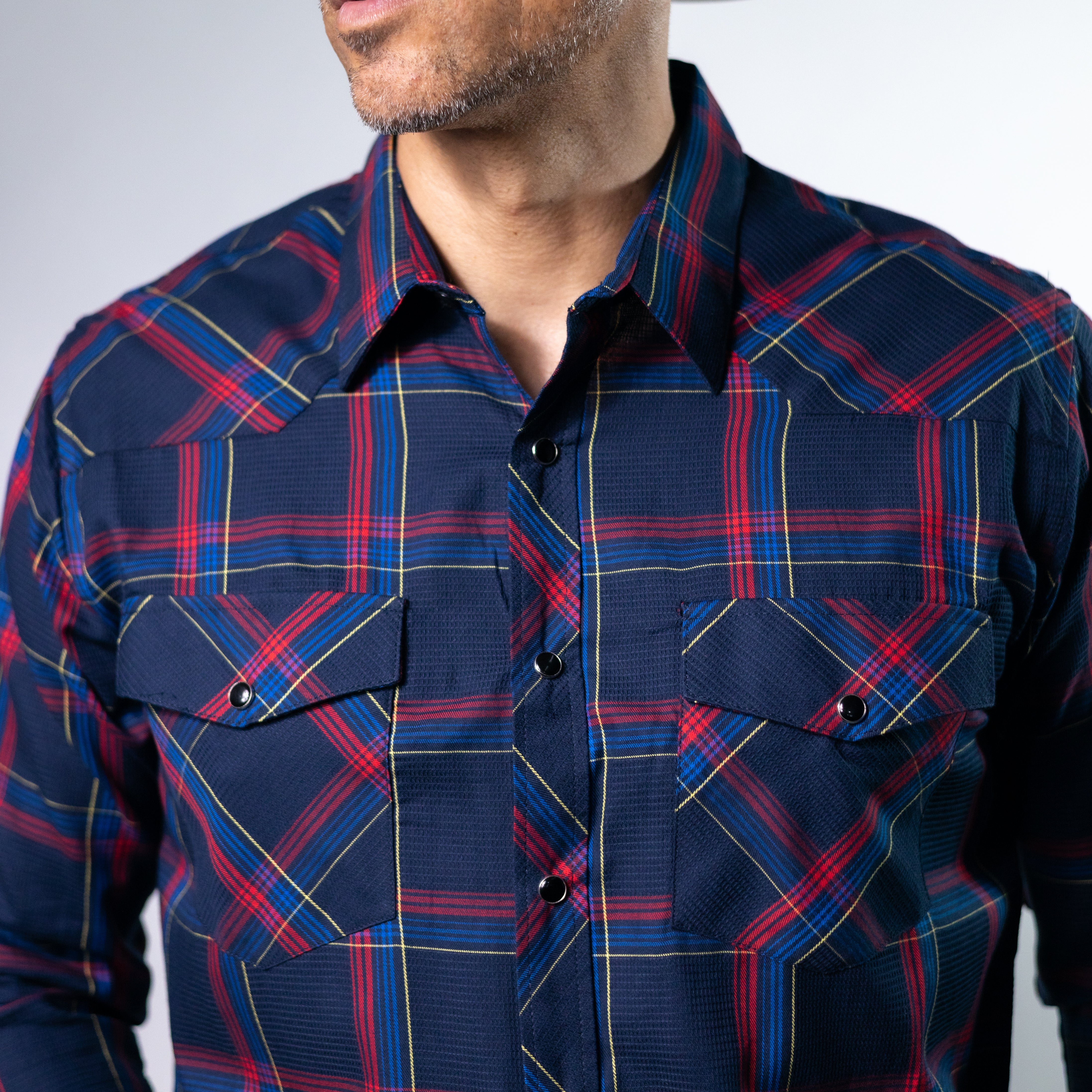 CAMISA MONTERO CUA MARINO/ROJO