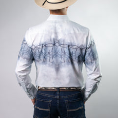 CAMISA FAR WEST EST LINEA TORO GRIS