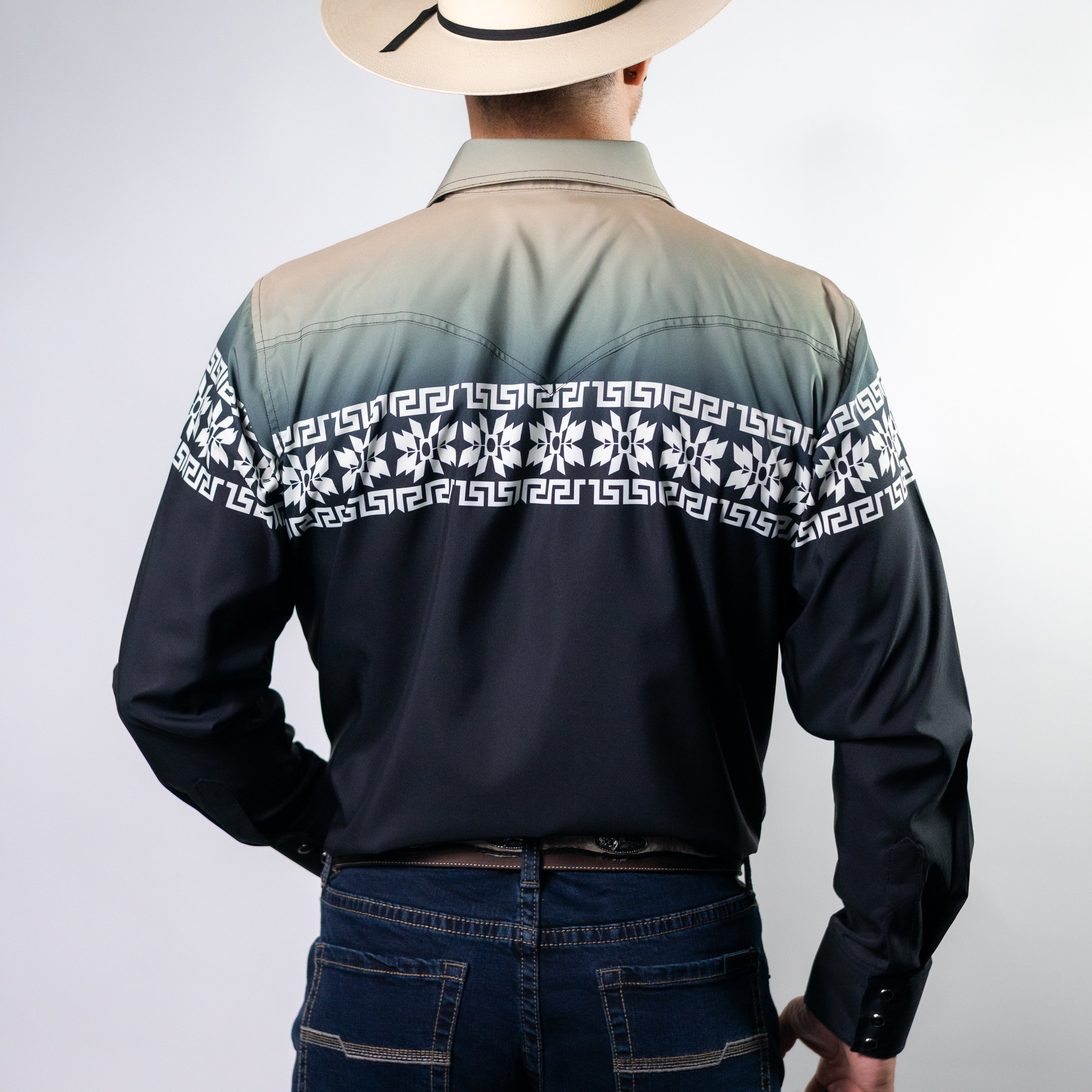 CAMISA FAR WEST EST LINEA VERDE/AZUL