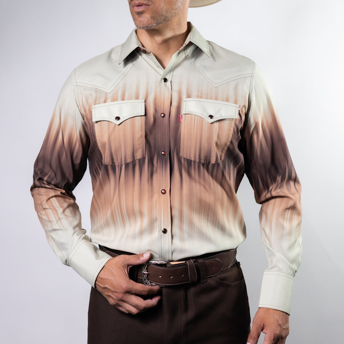 CAMISA BOCHI EST DEGRADADA BEIGE/CF