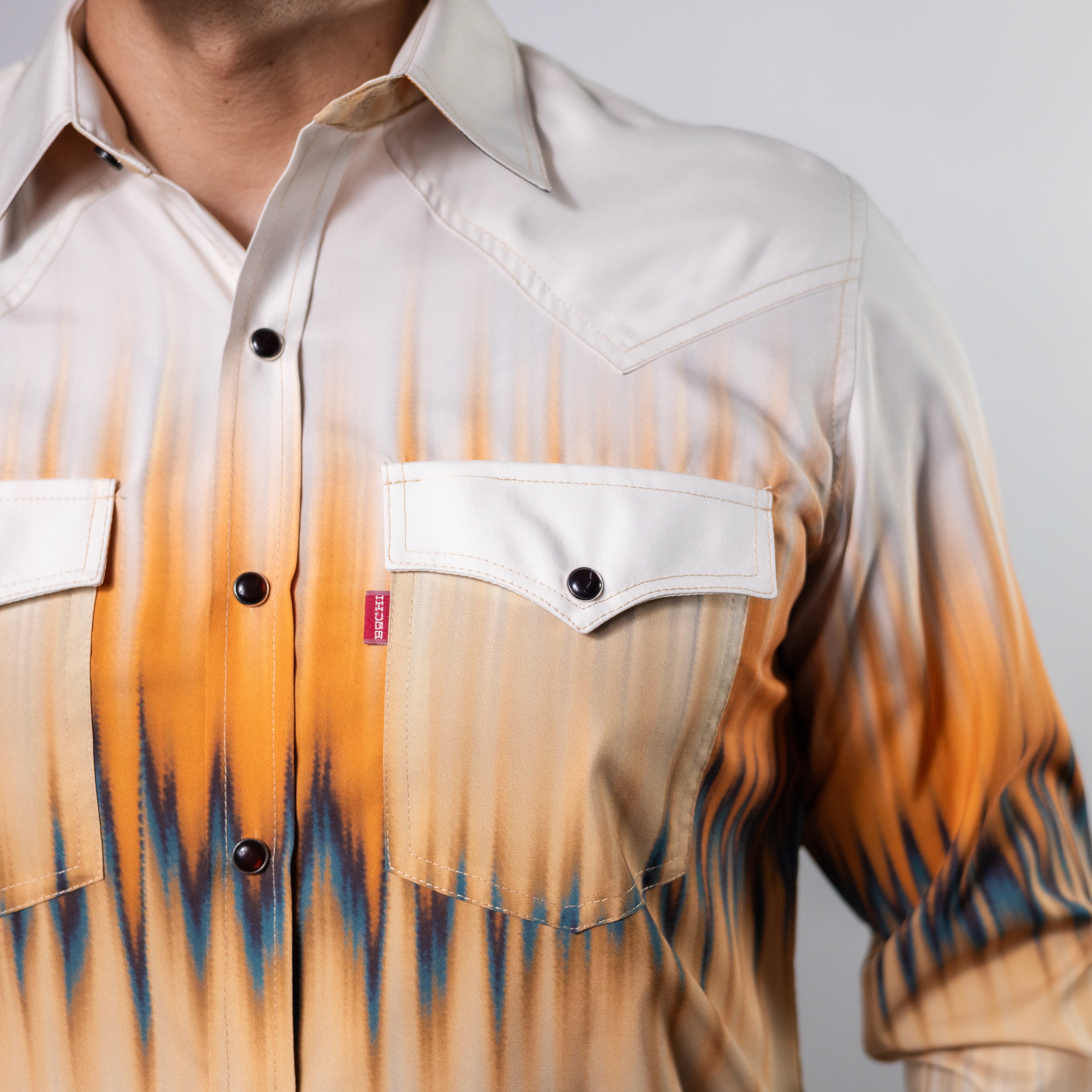 CAMISA BOCHI EST DEGRADADA BEIGE/NAR