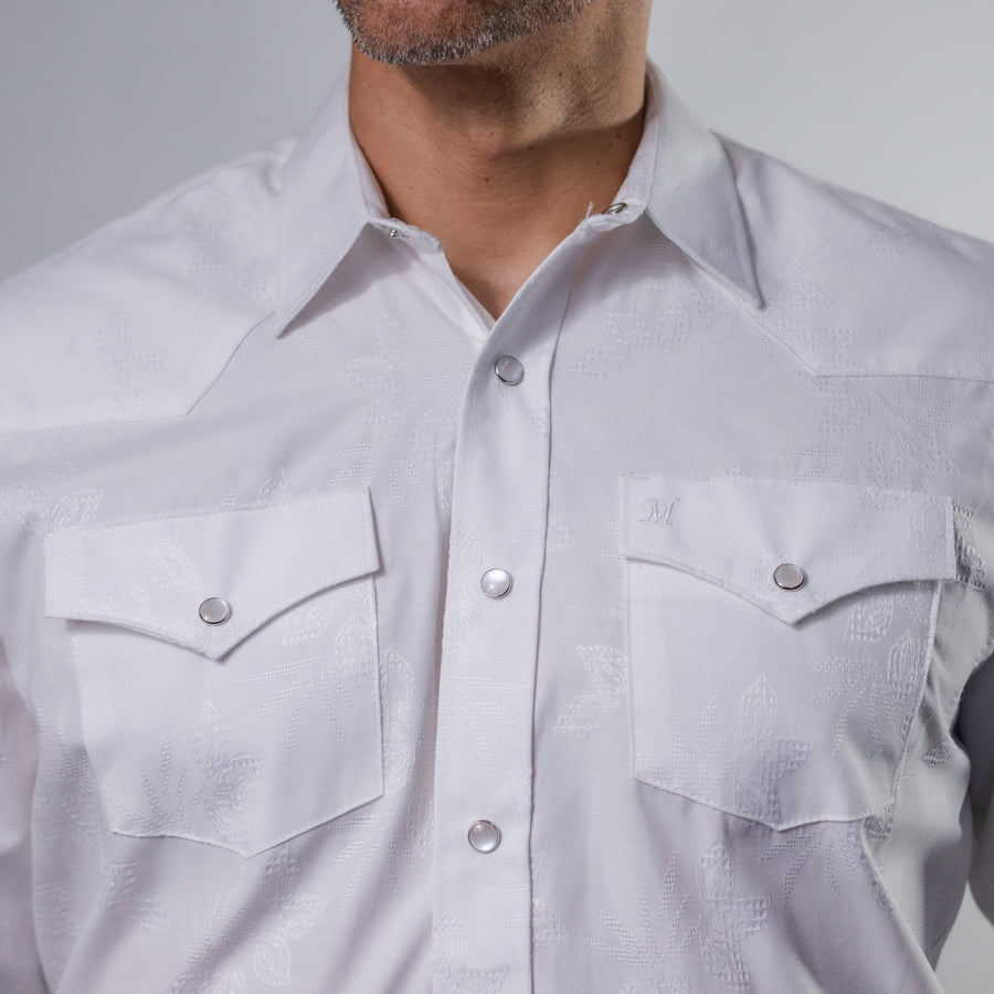 Camisa 1800W Estampada Textura Banco