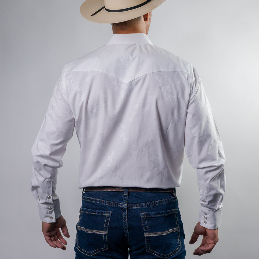 Camisa 1800W Estampada Textura Banco