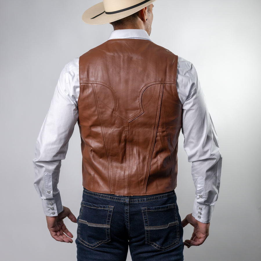 Chaleco Very Vaquero Pelibuey Liso Miel Cl