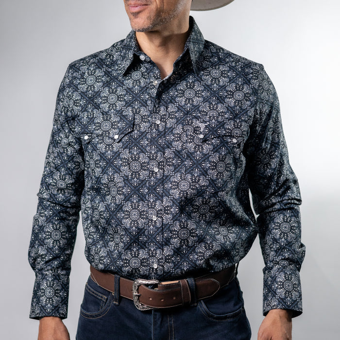 Camisa Cactus Estampada Tala Azul/Gris