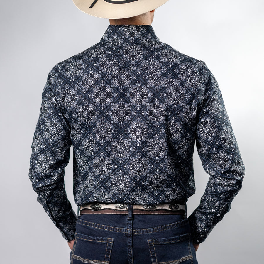 Camisa Cactus Estampada Tala Azul/Gris