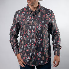 CAMISA ROCK&ROLL PERFORMANCE EST SKULL NG