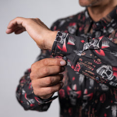 CAMISA ROCK&ROLL PERFORMANCE EST SKULL NG