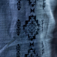 CAMISA PANHANDLE MC BORD MEZC AZUL