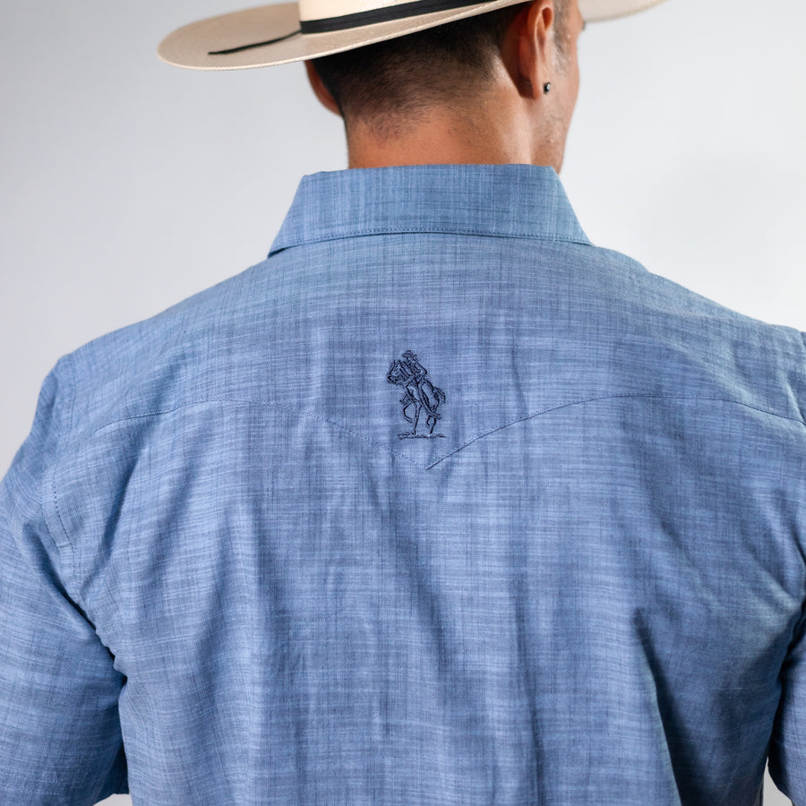 Camisa Rock&Roll Panhandle Manga Corta Bord Mezc Azul