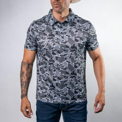 ROCK&ROLL POLO EST CAMU CHARCOAL