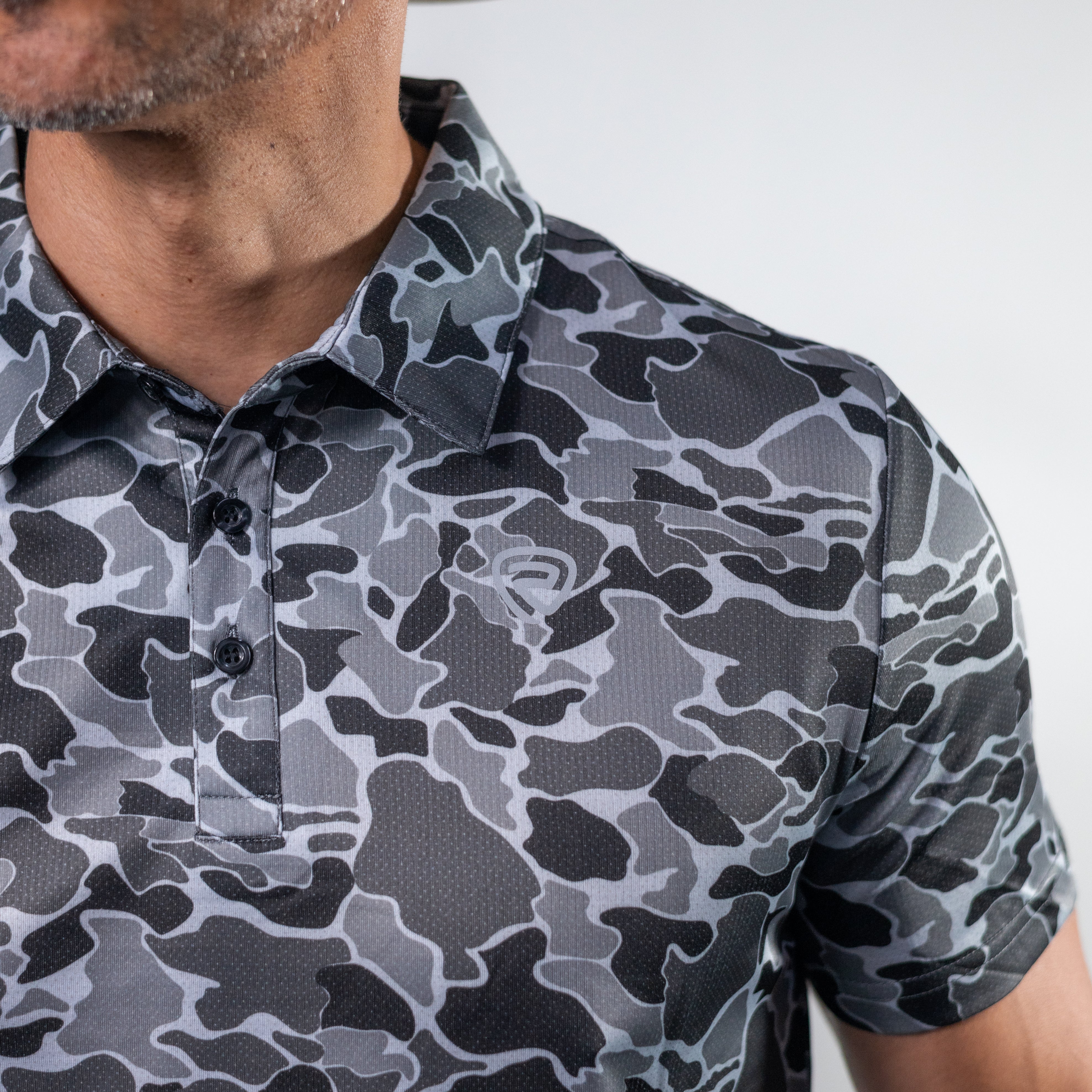 ROCK&ROLL POLO EST CAMU CHARCOAL