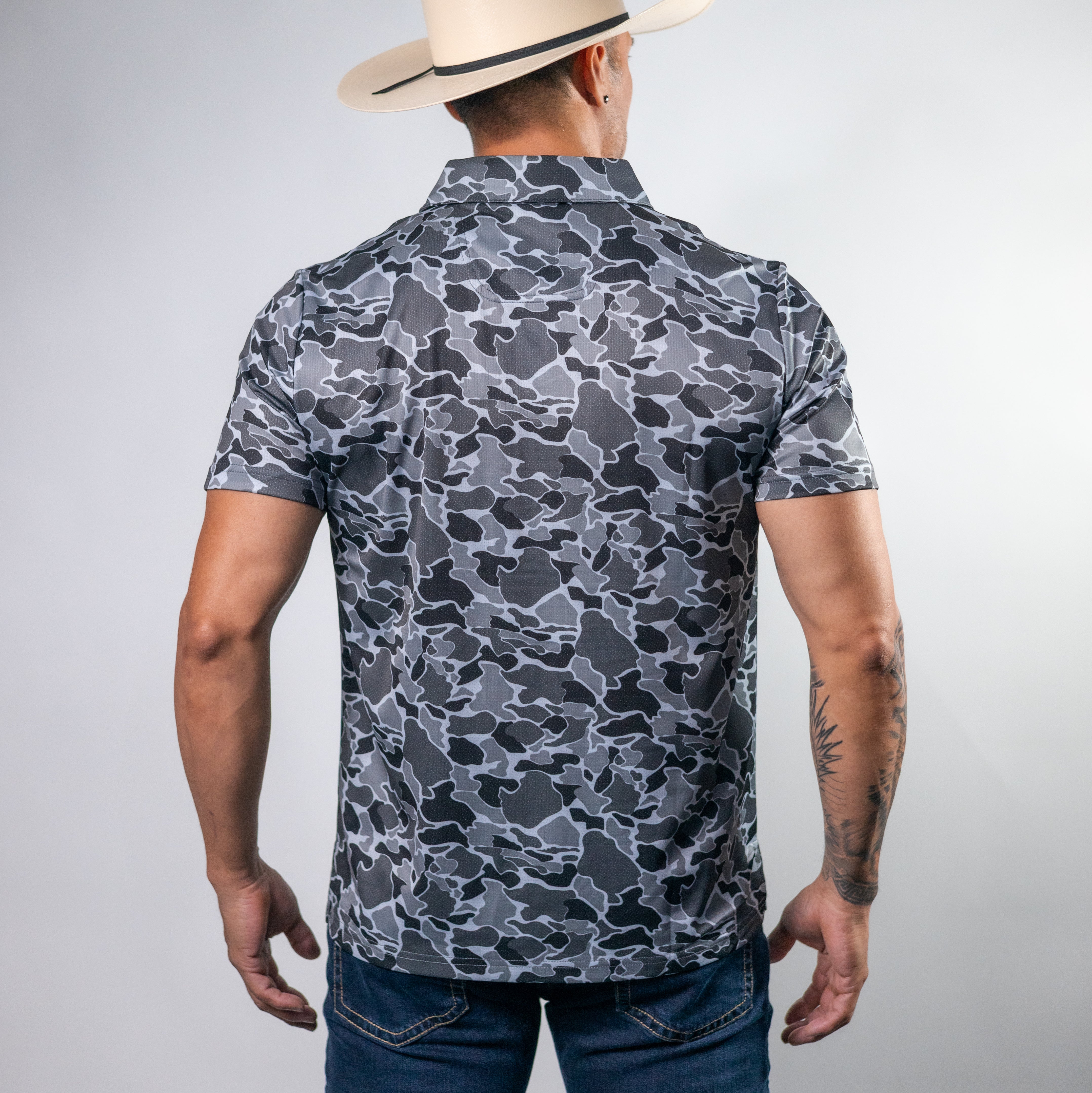 ROCK&ROLL POLO EST CAMU CHARCOAL