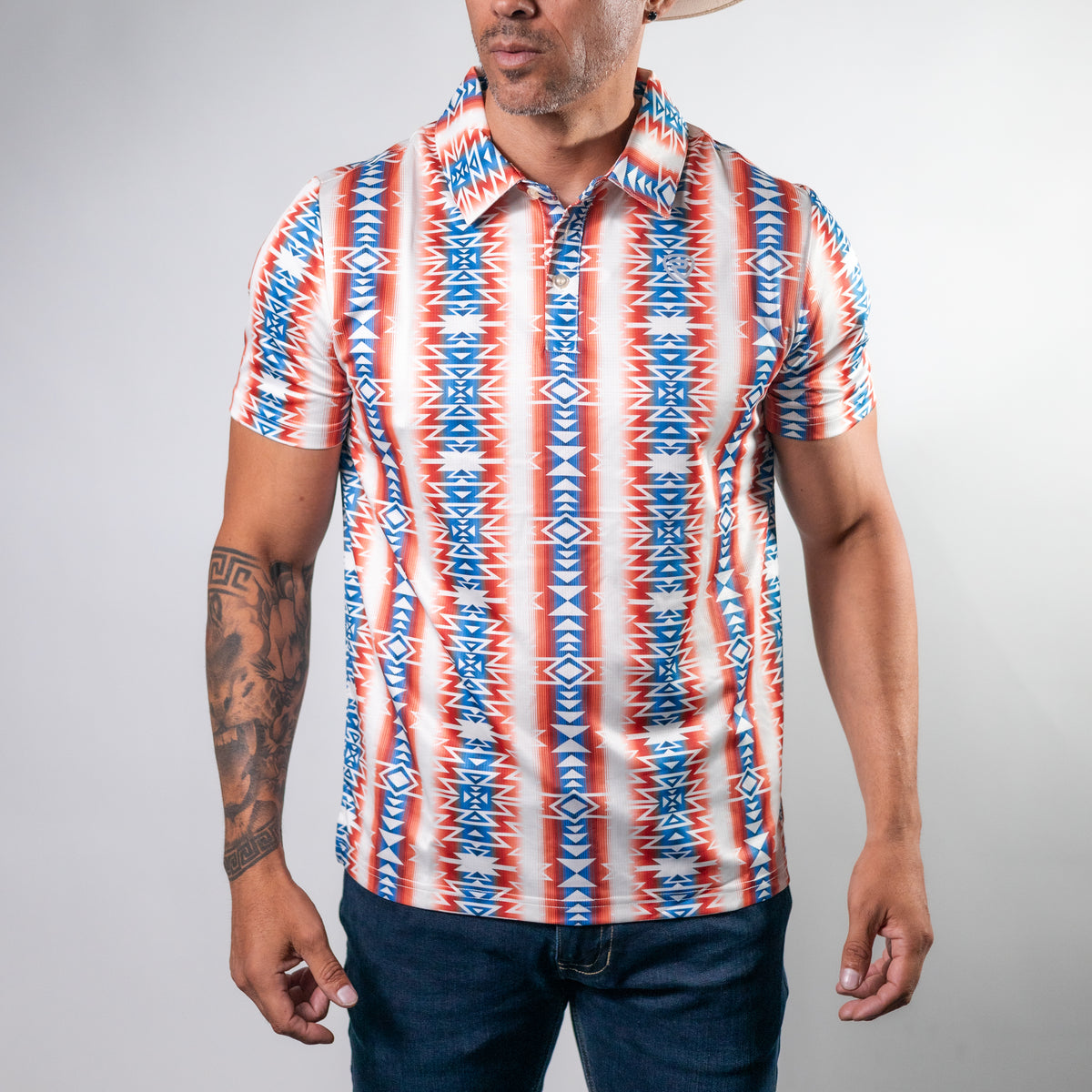 Camisa Polo Rock&Roll Estampada Aztec Multicolor