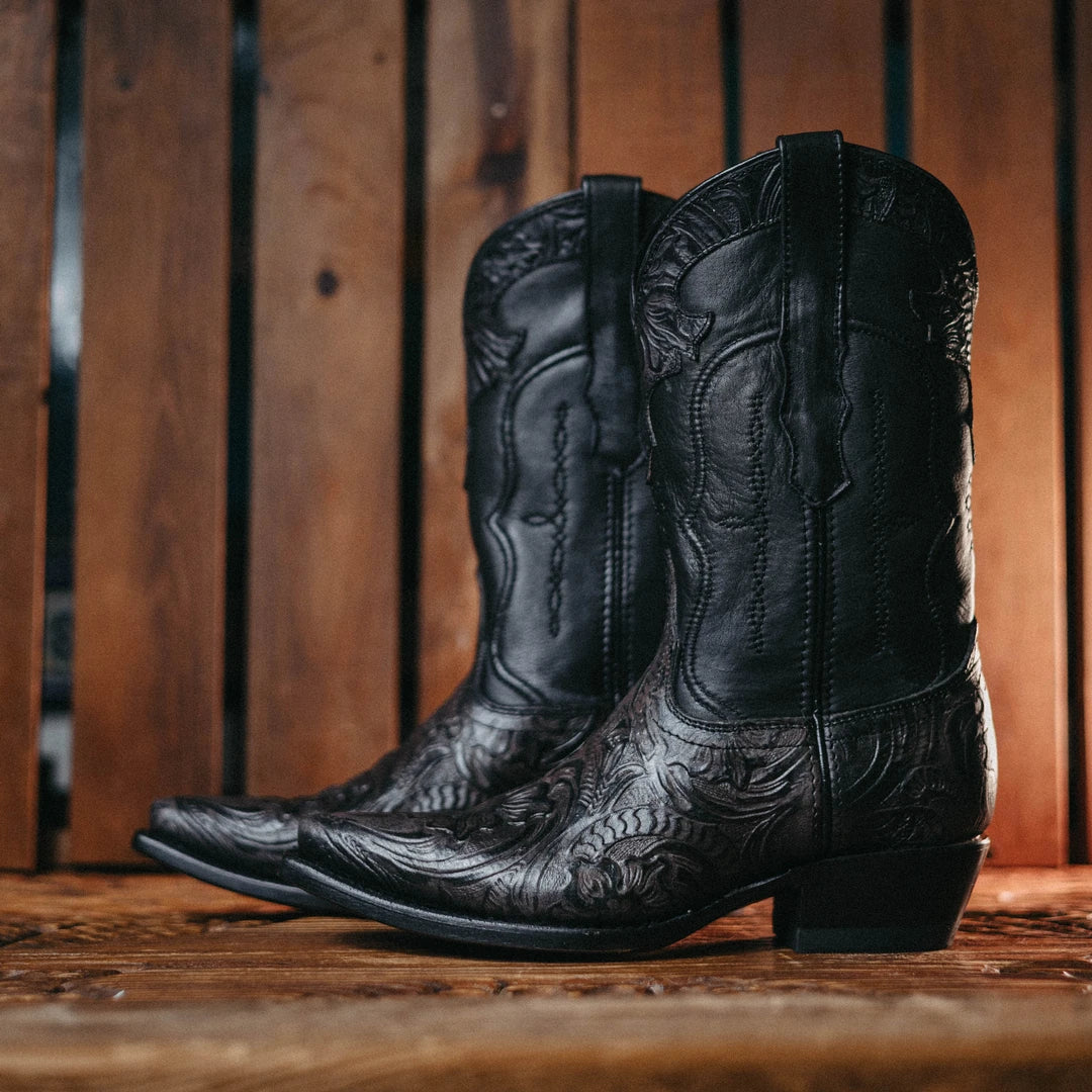 Bota Golden Guns Cincel Flor Negro 103
