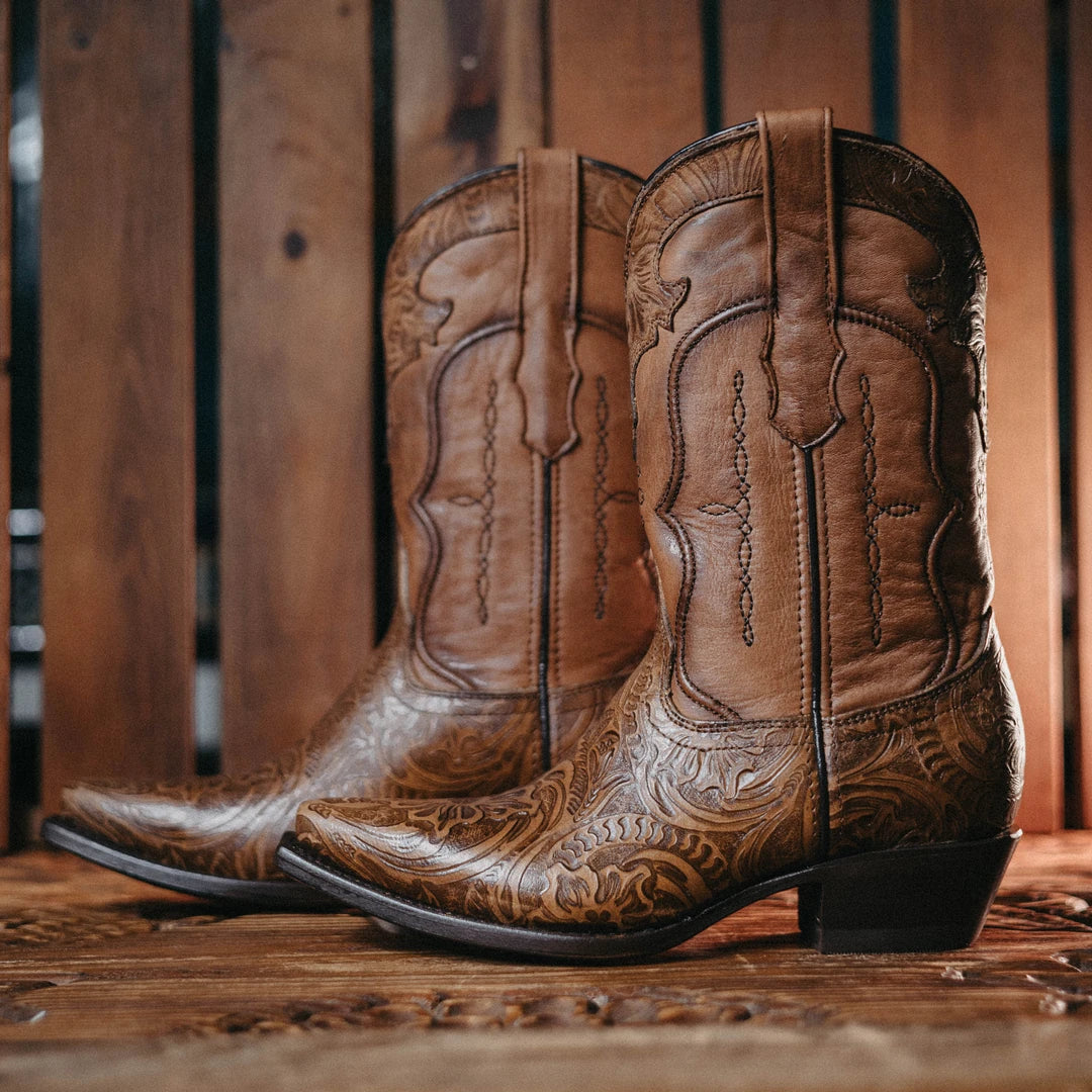 Bota Golden Guns Cincel Flor Miel 102