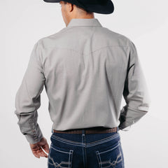 Camisa 1800 West Est Punto Gris/Azul 010