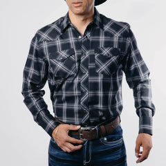Camisa 1800 West Cua Negro/Gris 011