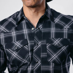 Camisa 1800 West Cua Negro/Gris 011
