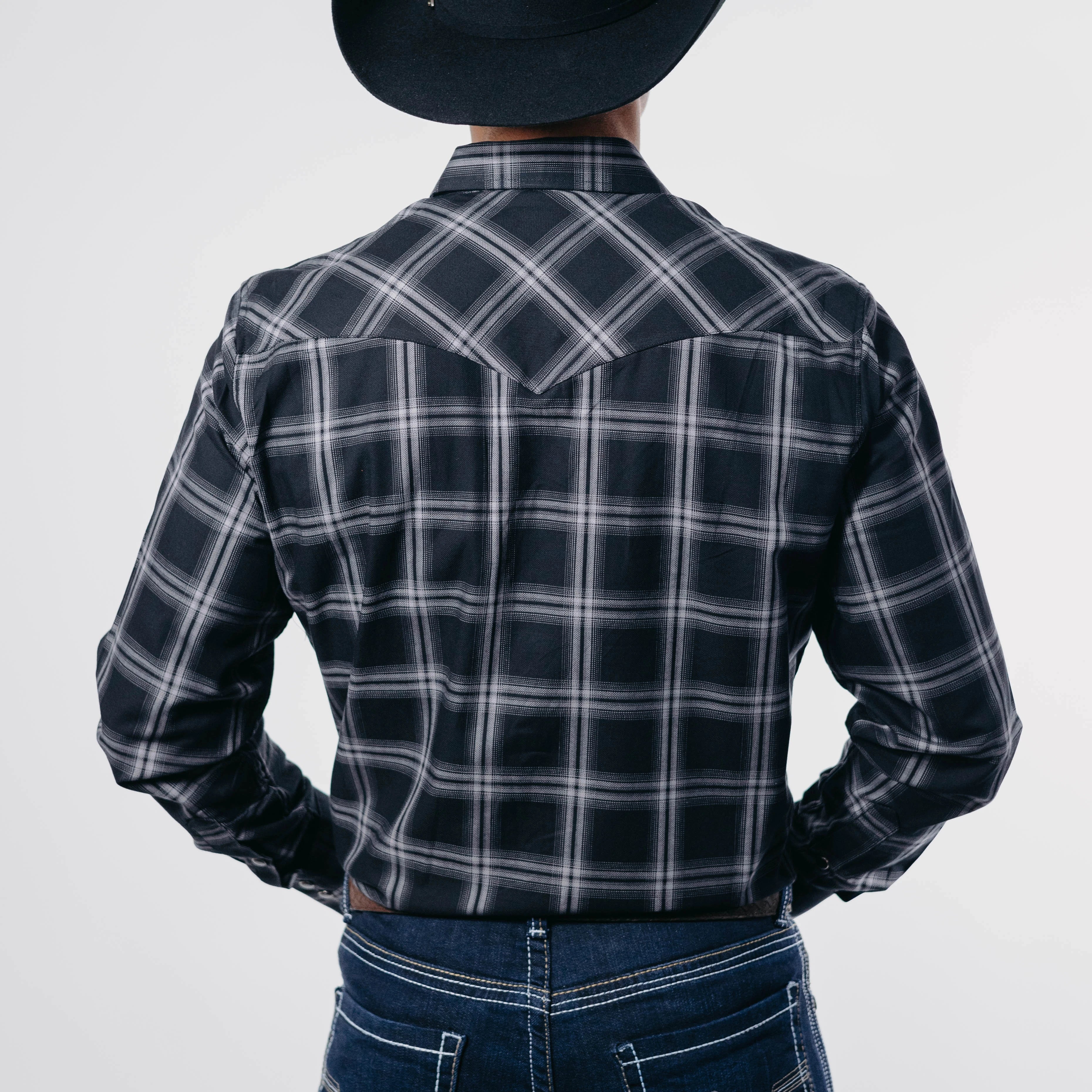 Camisa 1800 West Cua Negro/Gris 011