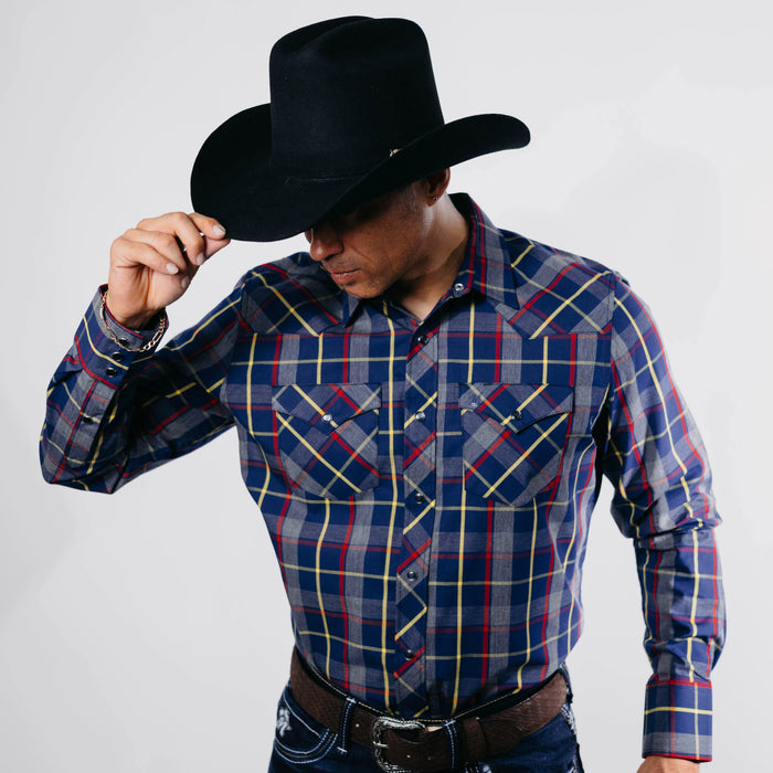 Camisa 1800 West Cuadros Azul/Amarillo/Rojo 013