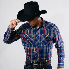 Camisa 1800 West Cua Azul/Ama/Rojo 013