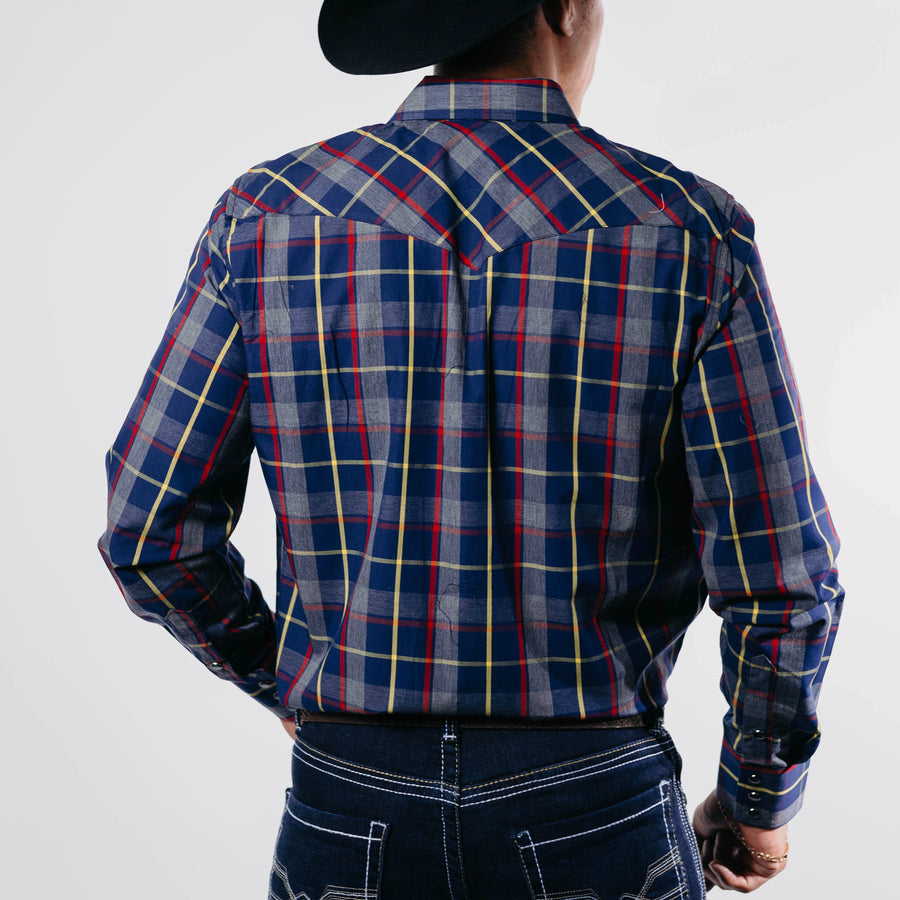 Camisa 1800 West Cuadros Azul/Amarillo/Rojo 013