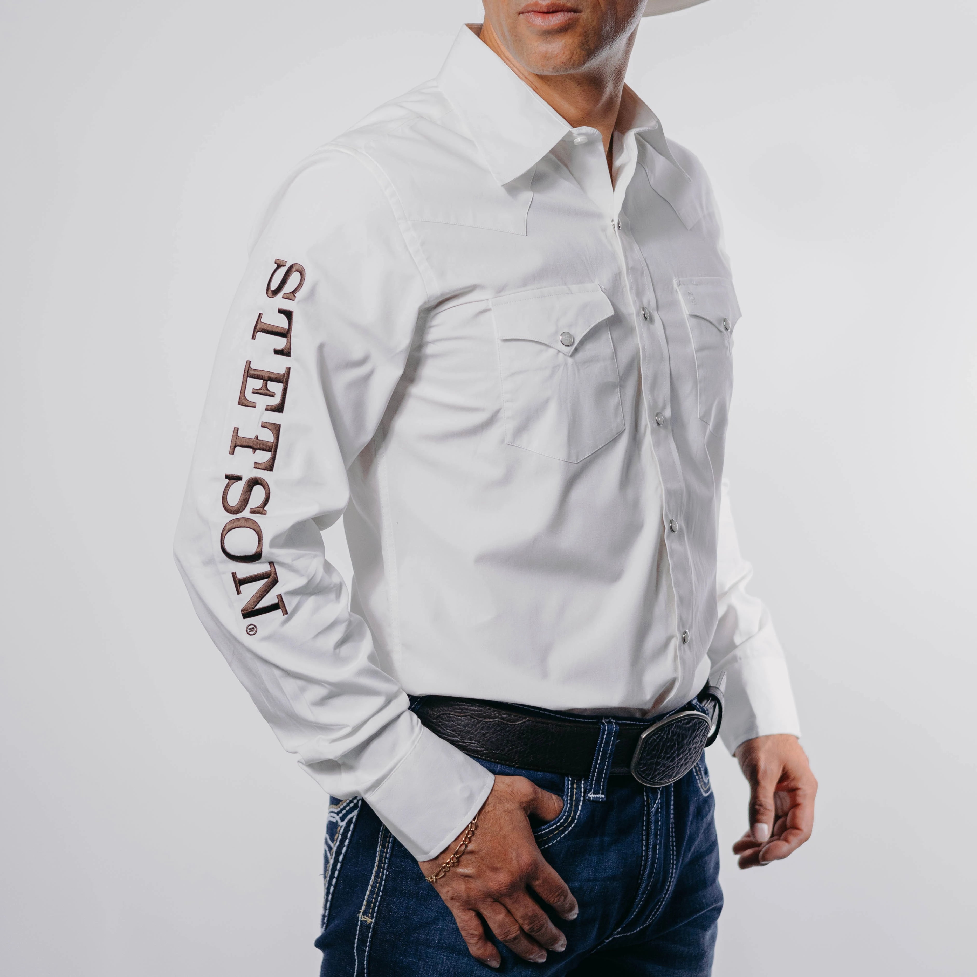 Camisa Stetson Logo Blanca 103