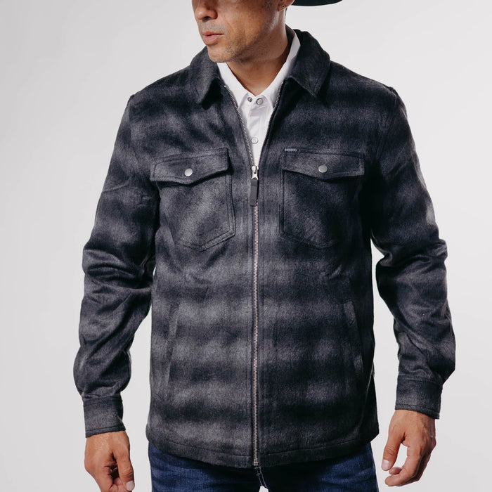 Camisola Rock&Roll Cuadros Negro/Gris Zipper 023