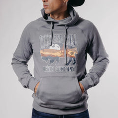 Hoodie Rock&Roll Graphic Bufalo Gris 043