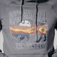 Hoodie Rock&Roll Graphic Bufalo Gris 043