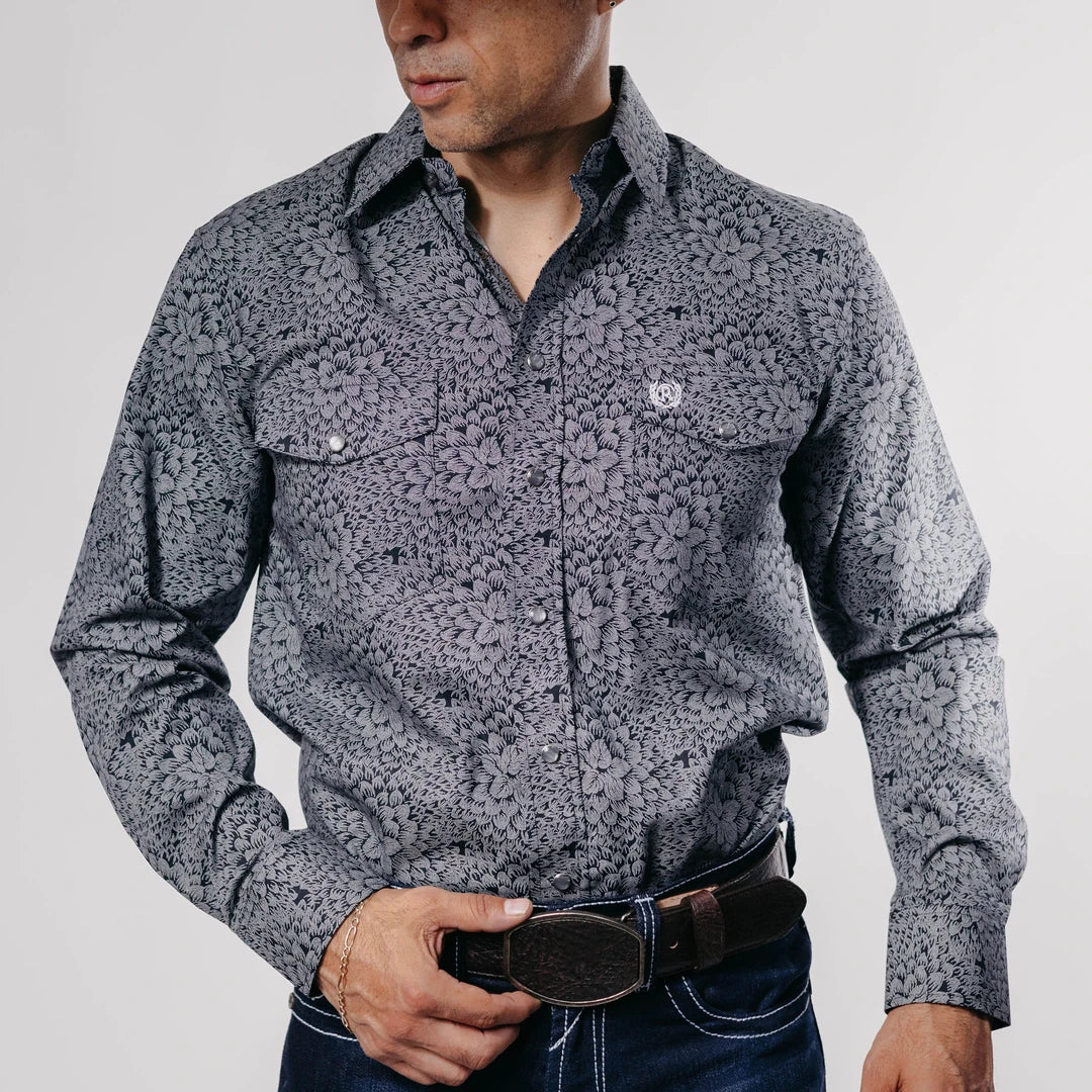 Camisa Panhandle Est LS Floral Gris 030