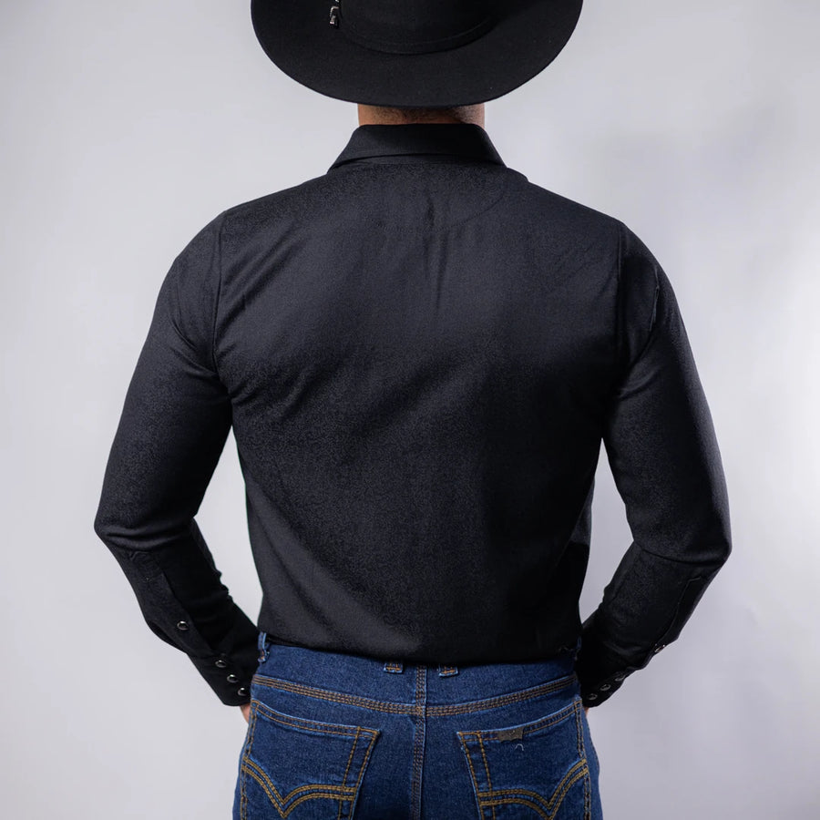 Camisa Custer Estampada Boston Negra 016