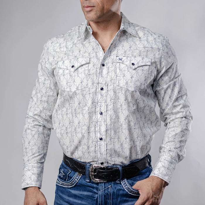 Camisa 1800 West Estampada Blanca 026