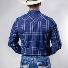 Camisa 1800 West Cuadros Azul/Blanco 027