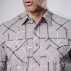 Camisa 1800 West Cuadros Gris/Negro 028