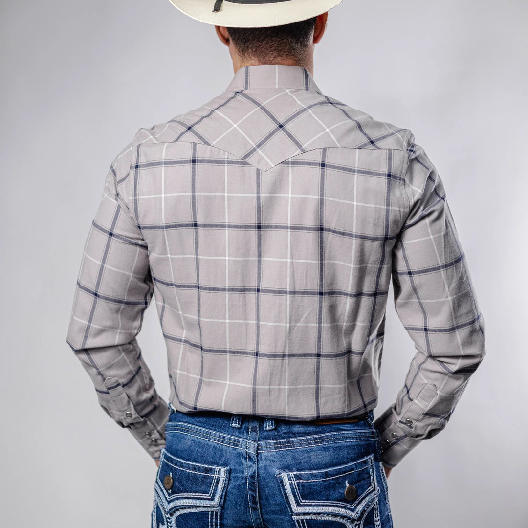 Camisa 1800 West Cuadros Gris/Negro 028