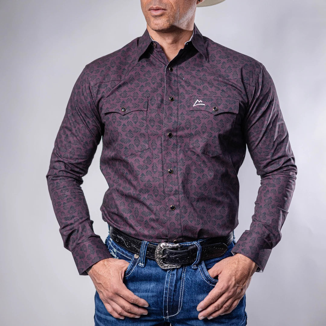 Camisa Denver Est Flechas Vino 102