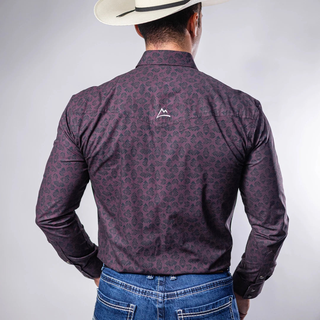 Camisa Denver Est Flechas Vino 102