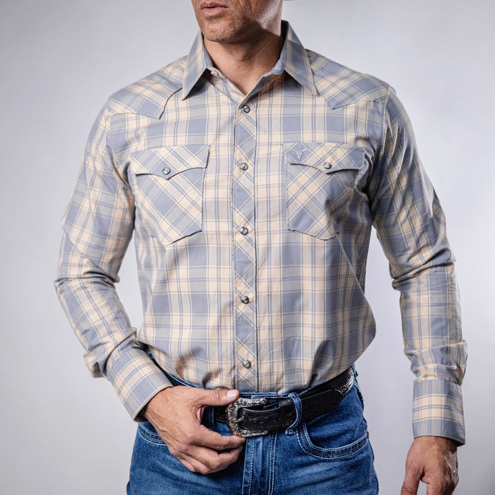 Camisa Cactus Estampada Celeste/Beige 146