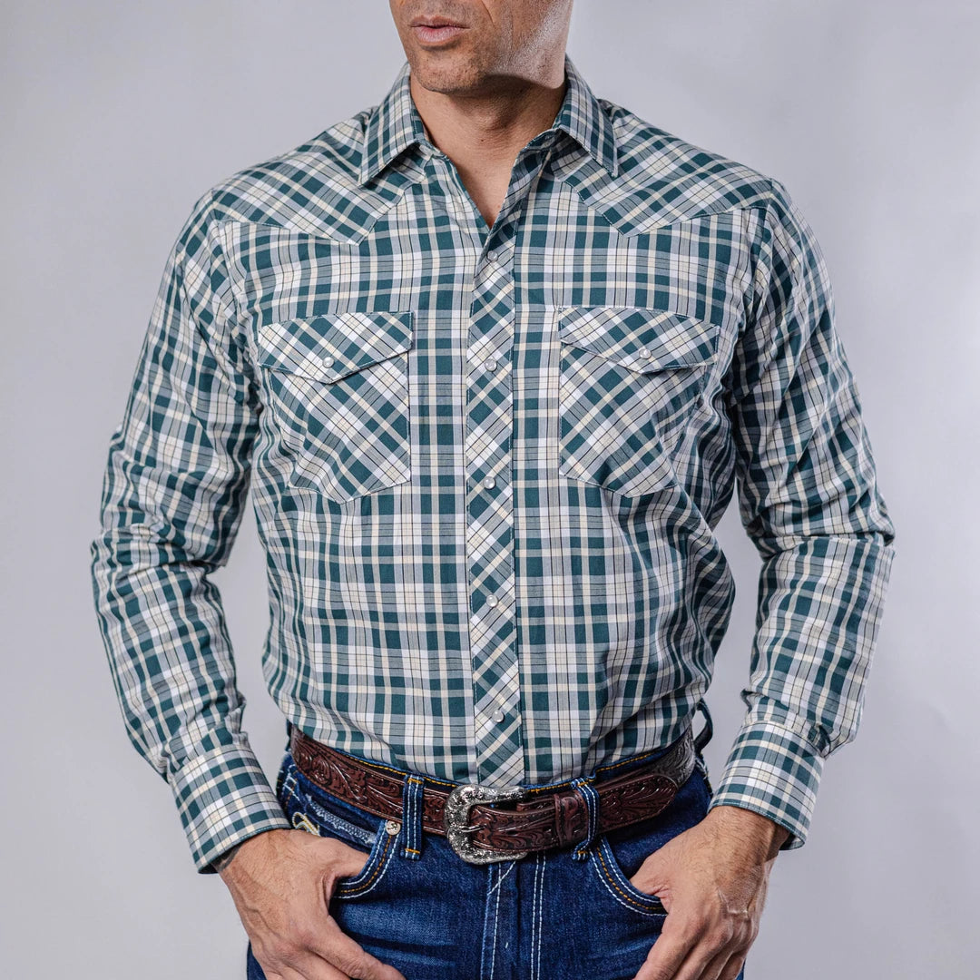 Camisa Hannover Cuadros Verde/Blanco 376