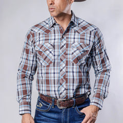 Camisa Hannover Cua Cafe/Cel/Bco 377