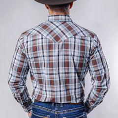 Camisa Hannover Cua Cafe/Cel/Bco 377