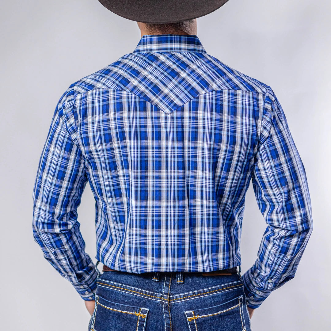 Camisa Hannover Cuadros Azul/Blanco 379