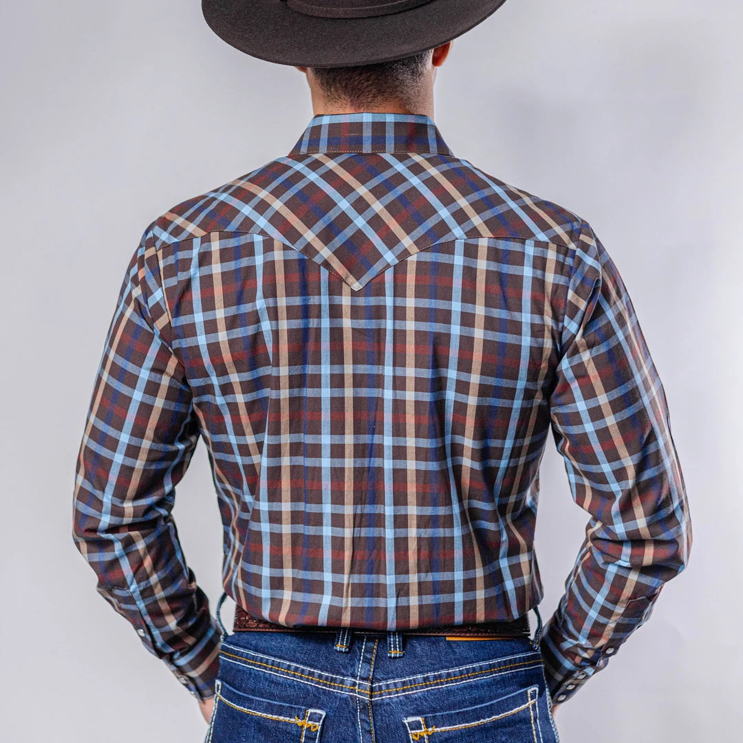 Camisa Hannover Cua Cafe/Cel/Azul 381